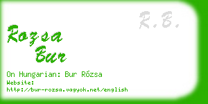 rozsa bur business card